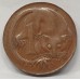 AUSTRALIA 1972 . ONE 1 CENT . ERROR . RIMLESS COIN
